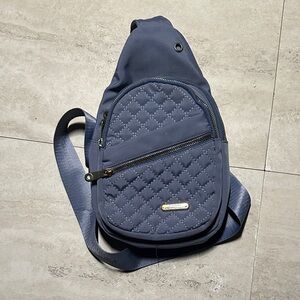 Stylish Navy Quilted Sling Bag